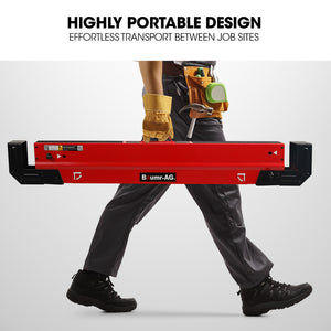 BAUMR-AG 2 x Steel Saw Horse | Folding Height Adjustable Sawhorse | 1180kg Capacity | 2x4 Support Arms