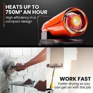 Unimac Portable Industrial Diesel Indirect Forced Air Space Heater 30KW