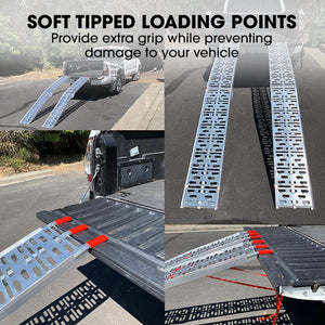 2.3m Aluminium Loading Ramps, 680kg Rated, for Trailer ATV Quad Bike Buggy, 2 Pieces