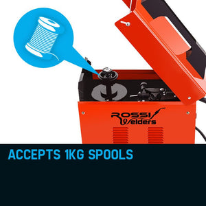 ROSSI 130Amp MIG Gas Gasless Welder Metal Inert Welding Machine Tool
