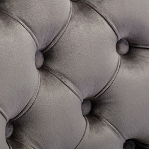 Grey Velvet Home Office Chair