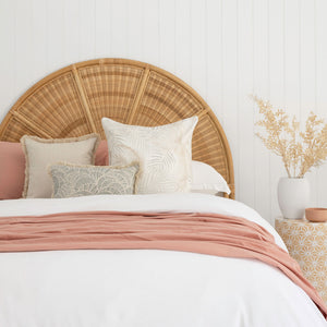 Cushion Cover-Coastal Fringe Natural-Solid Natural-45cm x 45cm