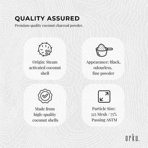 10g Activated Carbon Powder | Coconut Charcoal for Teeth Whitening and Skin Masks