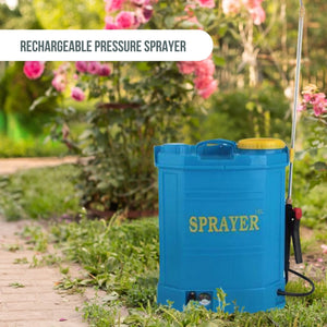 16L Rechargeable Backpack Pressure Sprayer | Portable Electric Garden Weed Pump