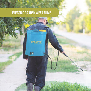 16L Rechargeable Backpack Pressure Sprayer | Portable Electric Garden Weed Pump