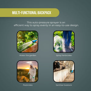 16L Rechargeable Backpack Pressure Sprayer | Portable Electric Garden Weed Pump