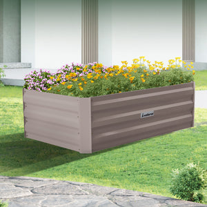 Wallaroo Garden Bed | Dimensions: 100 x 60 x 30cm | Made of Galvanized Steel | Color: Grey