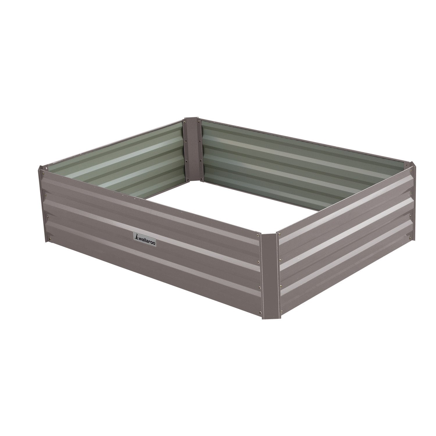 Wallaroo Garden Bed | 120 x 90 x 30cm | Galvanized Steel | Grey