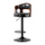Bar Stools Kitchen Bar Stool Leather Barstools Swivel Gas Lift Counter Chairs - Black