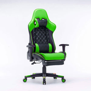 Gaming Chair Ergono Black Redmic Racing Chair (165° Reclining, 3D Armrest, Footrest)