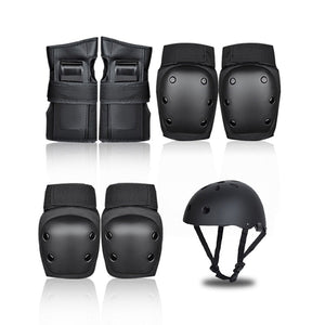 Scooter Protective Gear Set | Knee Elbow Pads Wrist Guards Helmet | Suitable for Kids/Teens/Adults (Large)