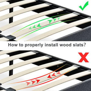 Bed Frame Mattress Foundation (Dark Grey) – Single