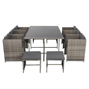 Outdoor Dining Set - Bali | 11PC | Grey