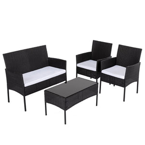 Ville 4-Seater PE Wicker Outdoor Lounge Sofa Set