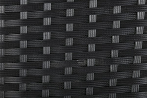 Coogee 6 Seater Wicker Outdoor Dining Set Black