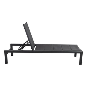 Adjustable Outdoor Sun Lounger - Aluminium in Dark Grey
