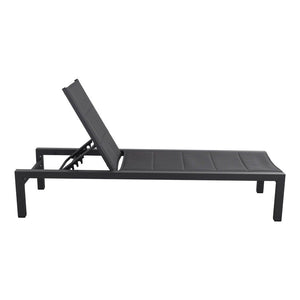 Adjustable Outdoor Sun Lounger - Aluminium in Dark Grey