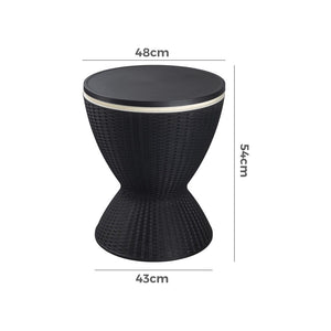 Garden Ice Cooler Table - Black