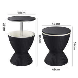 Garden Ice Cooler Table - Black