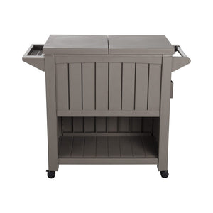 Garden Bar Serving Cart with Cooler | Taupe