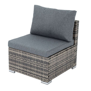 Grey Armless Outdoor Sofa Set | Stylish Patio Furniture