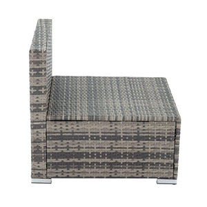 Grey Armless Outdoor Sofa Set | Stylish Patio Furniture