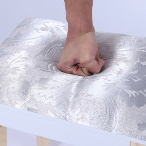 Dressing Vanity Table Stool Set | LED Lighted Mirror, Elegant White