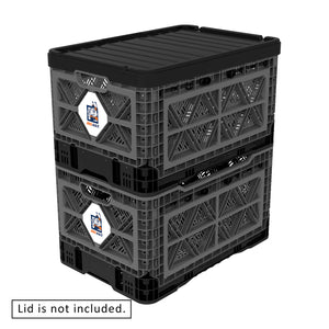 BigAnt Charcoal Smart Foldable Stackable Crate 48L