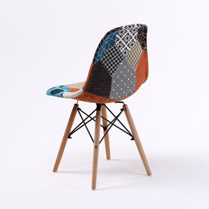 La Bella 2 Set Multi Colour Retro Dining Cafe Chair DSW Fabric - The Hippie House