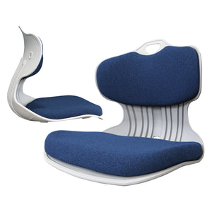 2 Set Blue Slender Chair Posture Correction Seat Floor Lounge Stackable by Samgong