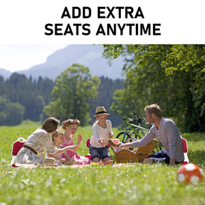 4 Set Red Slender Chairs for Posture Correction, Floor Lounge, Stackable