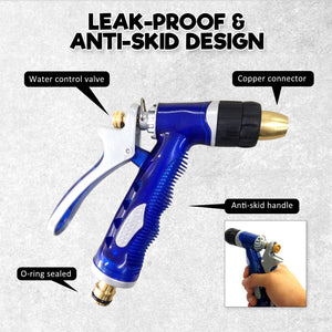 Dynamic Power Garden Water Hose 30M Retractable Rewind Reel + Brass Gun - The Hippie House