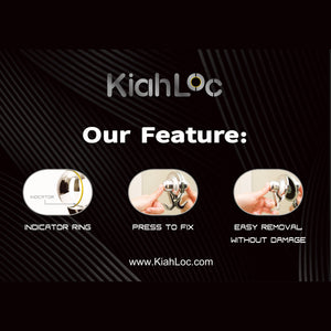 KiahLoc Black Toilet Roll Holder Removable Suction