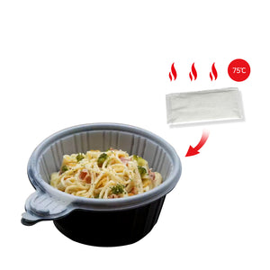 Sirak Food 60-Pack Dalat Heating Lunch Box Container 23cm Round + Heating Bag