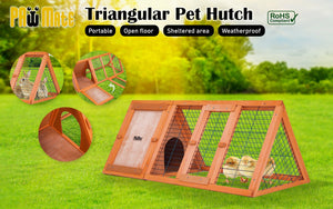 Paw Mate Rabbit Hutch Ester Triangular Wooden Chicken Guinea Pig Cage