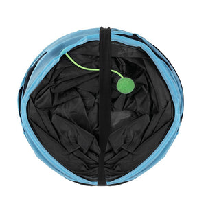 Tri-Tunnel Collapsible Pet Play Tent for Cats and Rabbits