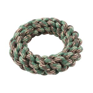 Dog Toy Cotton Rope Braided Ring for Play and Dental Health, Set of 2