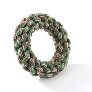 Dog Toy Cotton Rope Braided Ring for Play and Dental Health, Set of 2