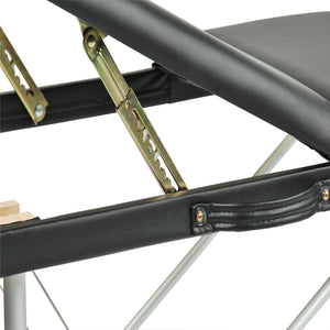 Portable Aluminium Massage Table with 3 Folds | Beauty Therapy Bed | Black
