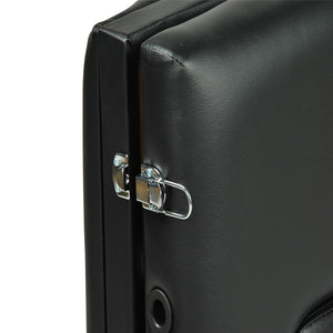 Portable Aluminium Massage Table with 3 Folds | Beauty Therapy Bed | Black