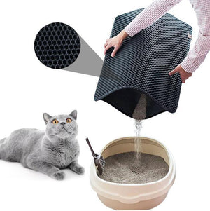 Double Layer Cat Litter Tray Trap Mat | Cat Litter House Box Pad Toilet Mat
