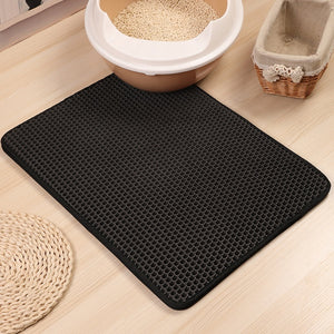 Double Layer Cat Litter Tray Trap Mat | Cat Litter House Box Pad Toilet Mat