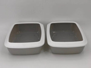 2 X Small Portable Cat Kitten Litter Boxes | Toilet Tray