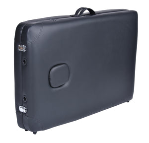 2-Fold Portable Massage Table - Aluminium - Black