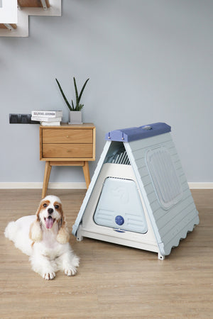 Small Blue Foldable Plastic Pet Dog Puppy Cat Kennel