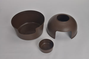 Multifunctional Cat Litter Box Pet House | Semi-Enclosed, Brown