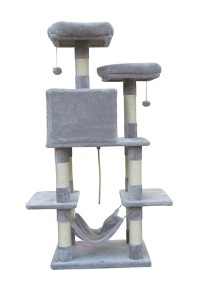 145cm Cat Scratching Post Tree | Scratcher Pole | Little Grey
