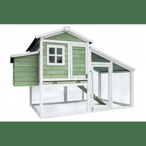 Spacious Green Chicken Coop Rabbit Hutch | 190x90x116 cm | Ideal for Cats and Kittens