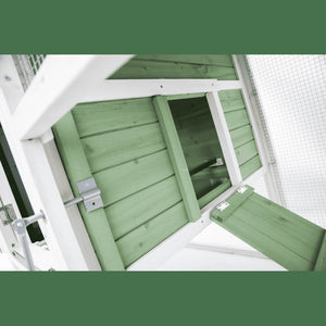 Spacious Green Chicken Coop Rabbit Hutch | 190x90x116 cm | Ideal for Cats and Kittens
