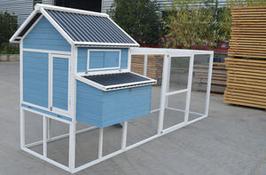371cm Blue XXL Chicken Coop | Rabbit, Guinea Pig Hutch, Ferret, Cat, Kitten House